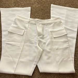 Low rise white pants